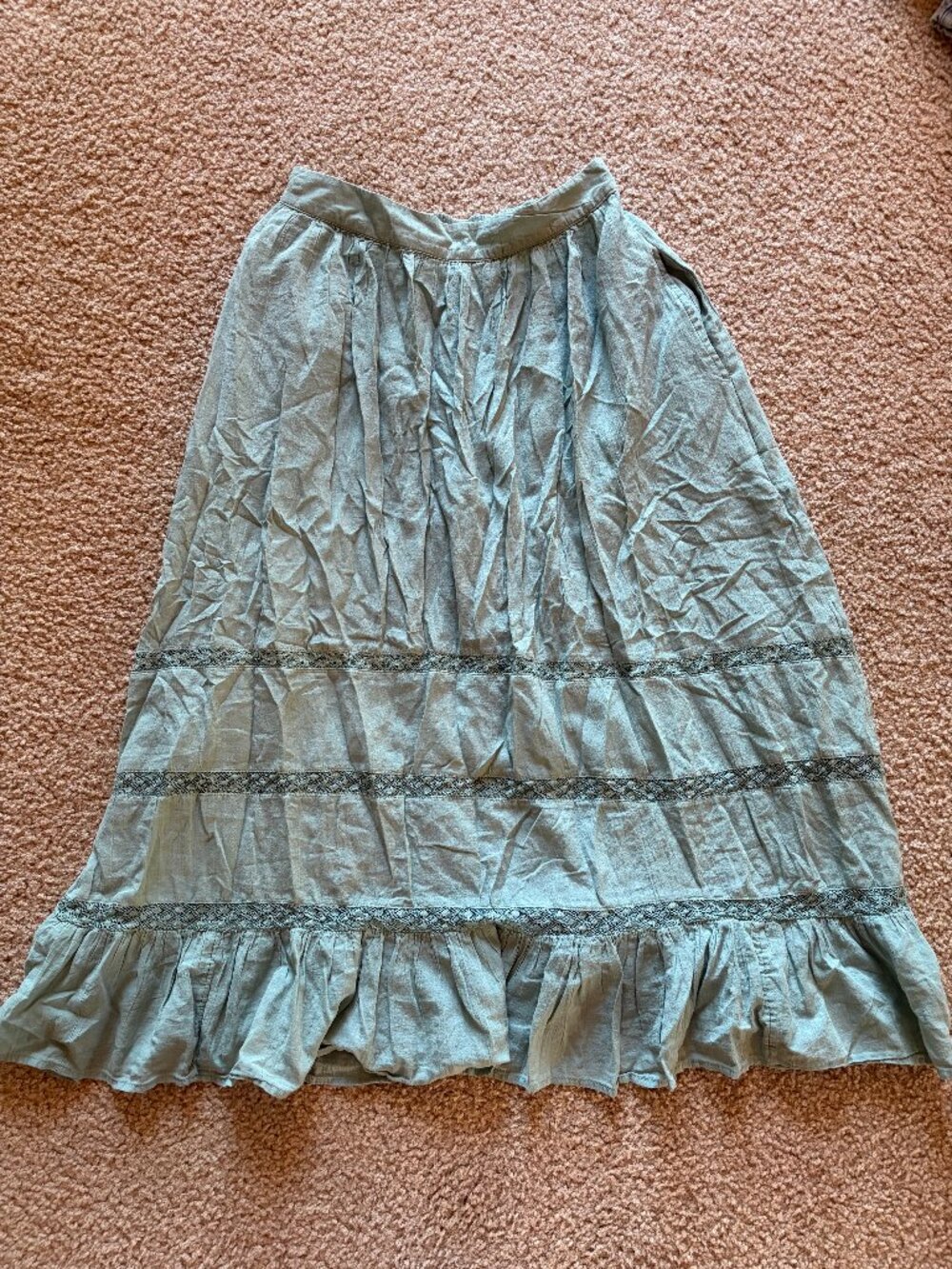 American Eagle teal maxi skirt size small